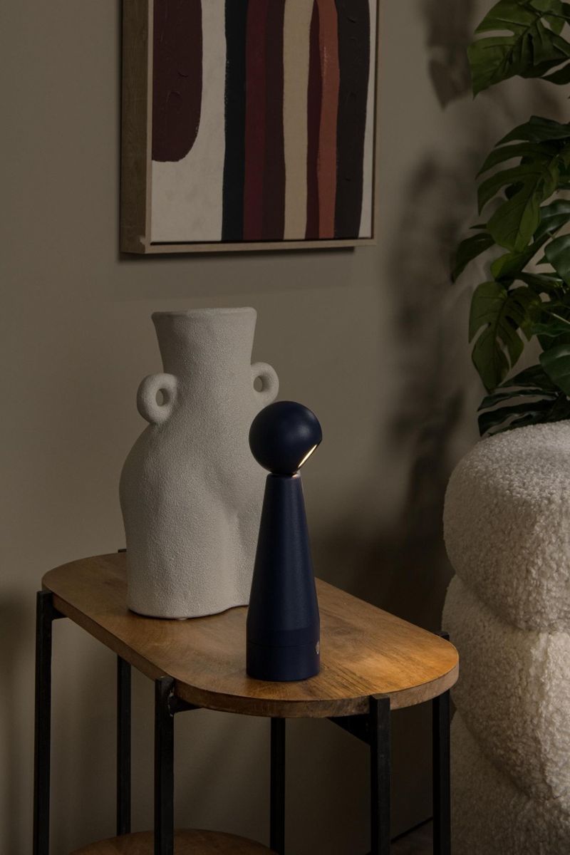 Lucide IPSOS – Nabíjateľná stolová lampa – Batéria/batérie – LED Stlmenie až teplé – 1x3W 3000K/3200K – Modrá